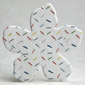 seed paper sprinkles printed flower shapes